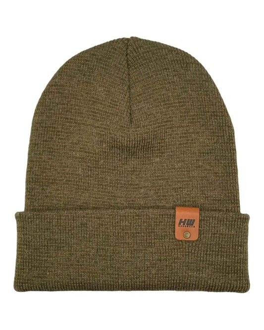 Classic Fusion Cuffed Beanie, Brown and Green