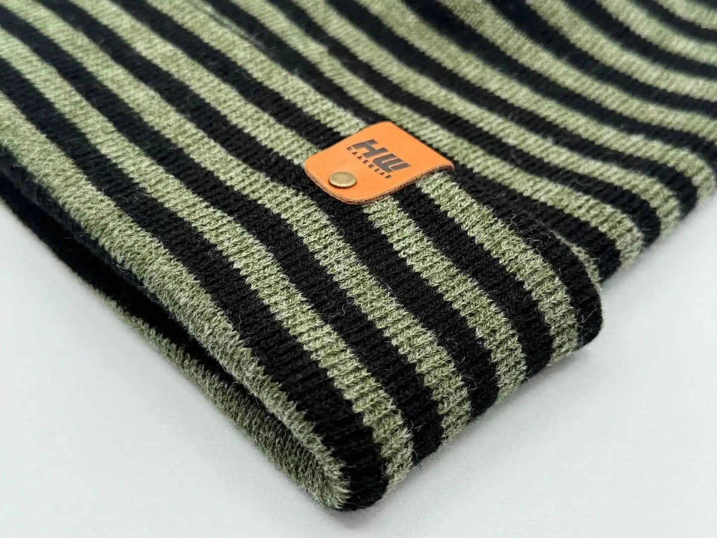 Classic RoRo Cuffed Beanie, Black and Green