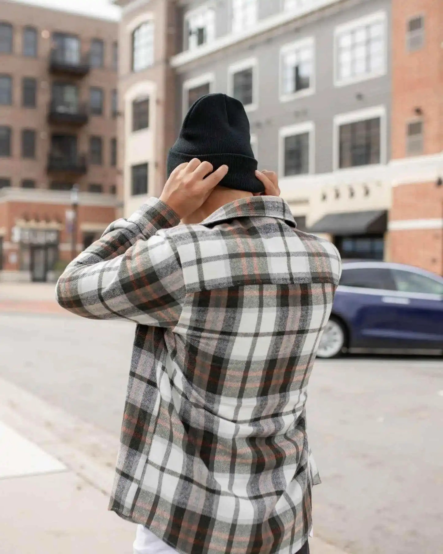 Classic Silent Cuffed Beanie, Charcoal Black