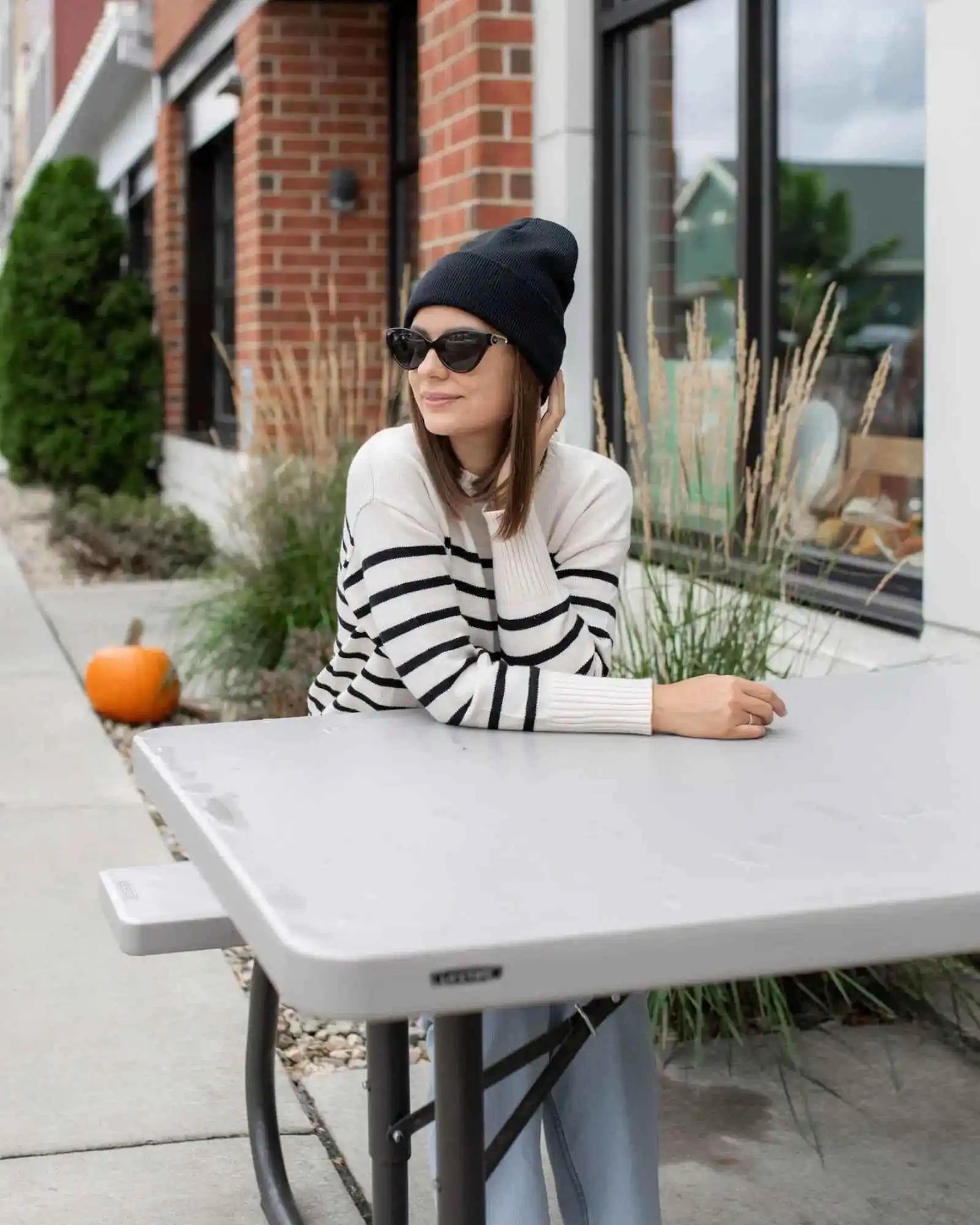 Classic Silent Cuffed Beanie, Charcoal Black