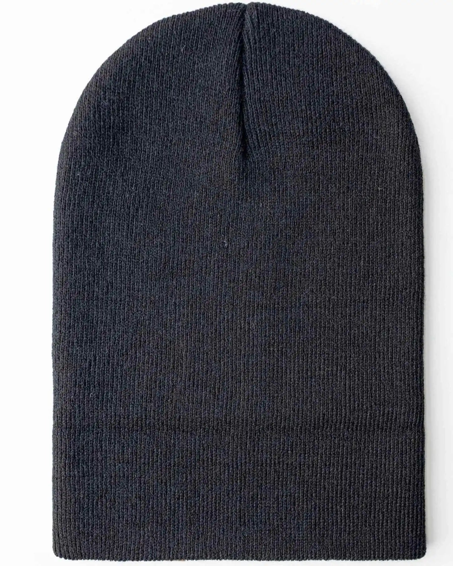 Classic Silent Cuffed Beanie, Charcoal Black