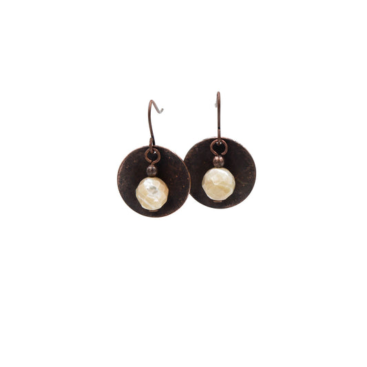 Copper Mother Of Pearl Saucers