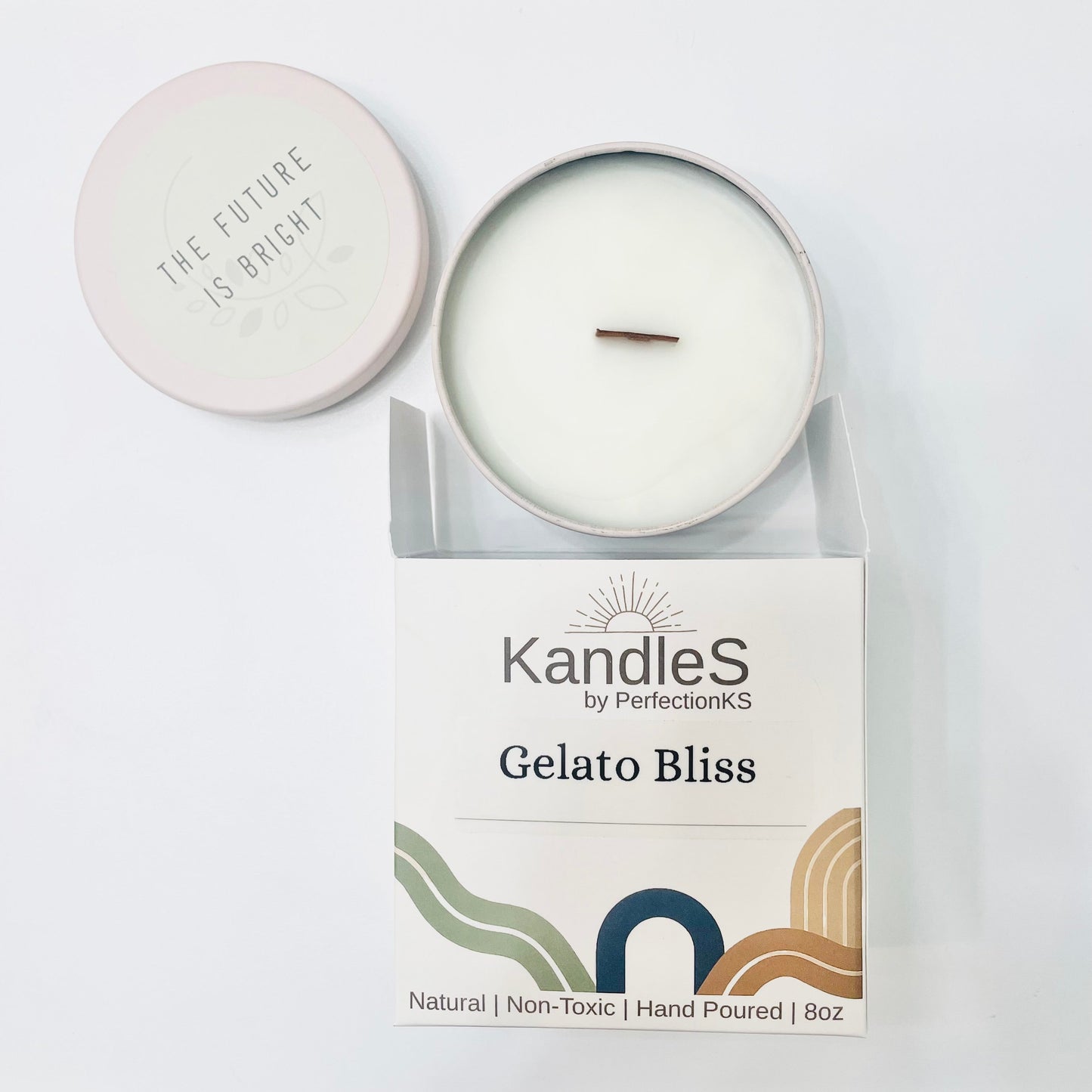 Gelato Bliss Luxury Candle | Eco-Friendly Clean-Burning Wooden Wick Candle