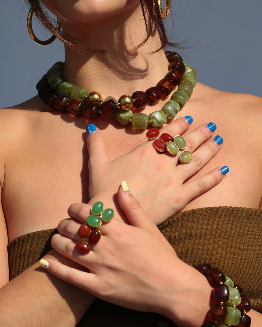 Sunset Red Cocktail Ring