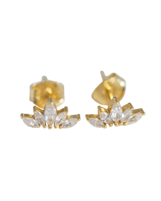 Crystal Crown Studs