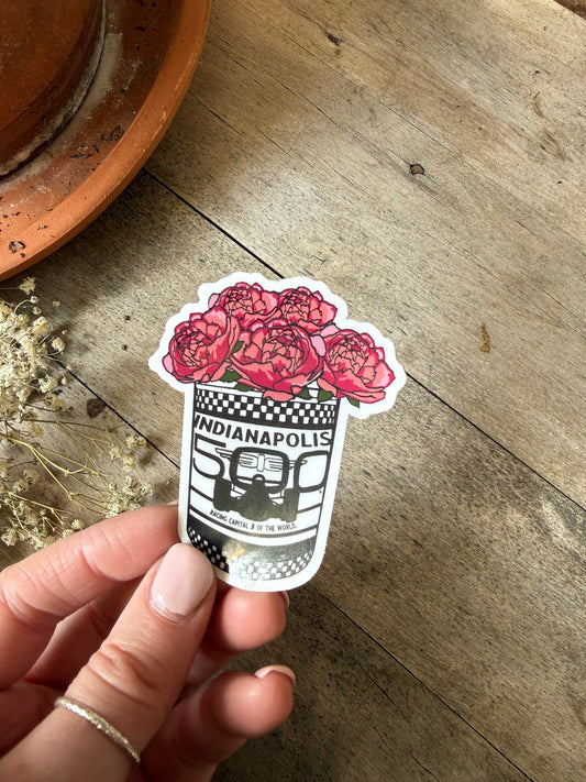 Indy 500 Popcorn Tin Sticker