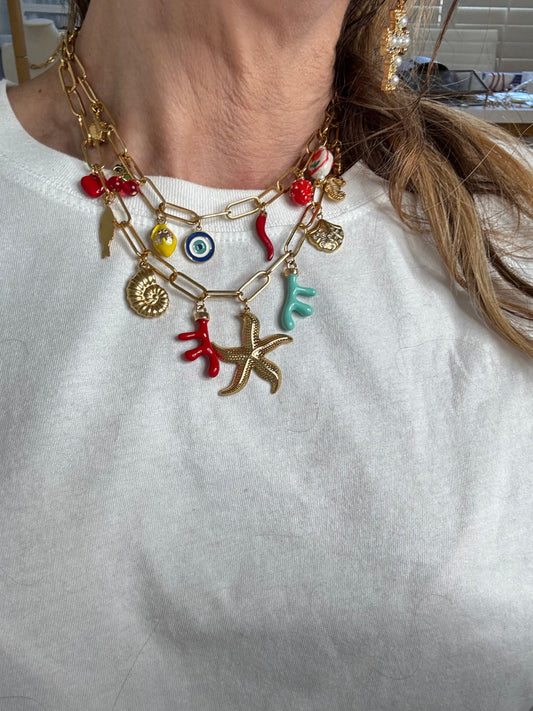 Beach Vibes  Charm Necklace