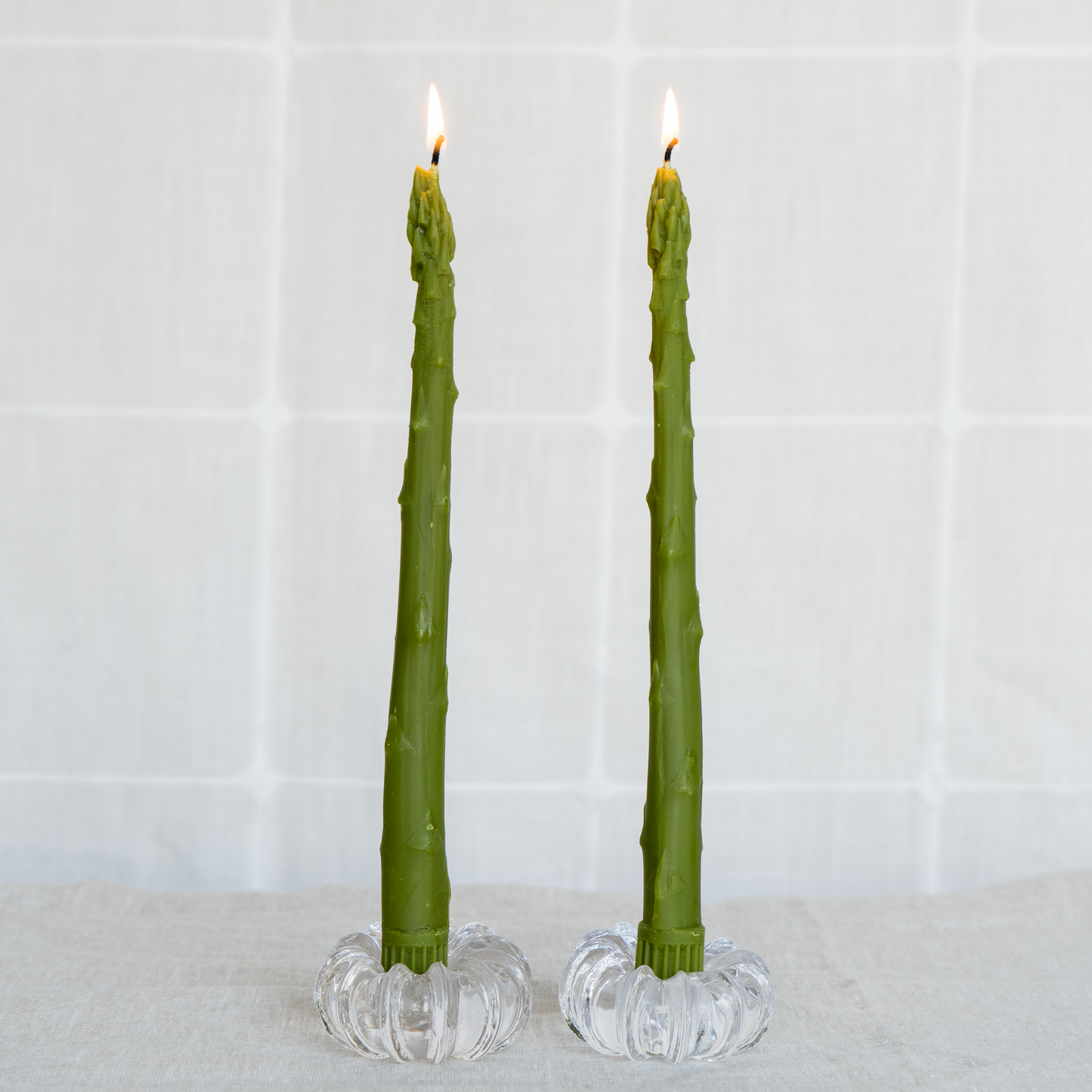 Asparagus Taper Beeswax Candles