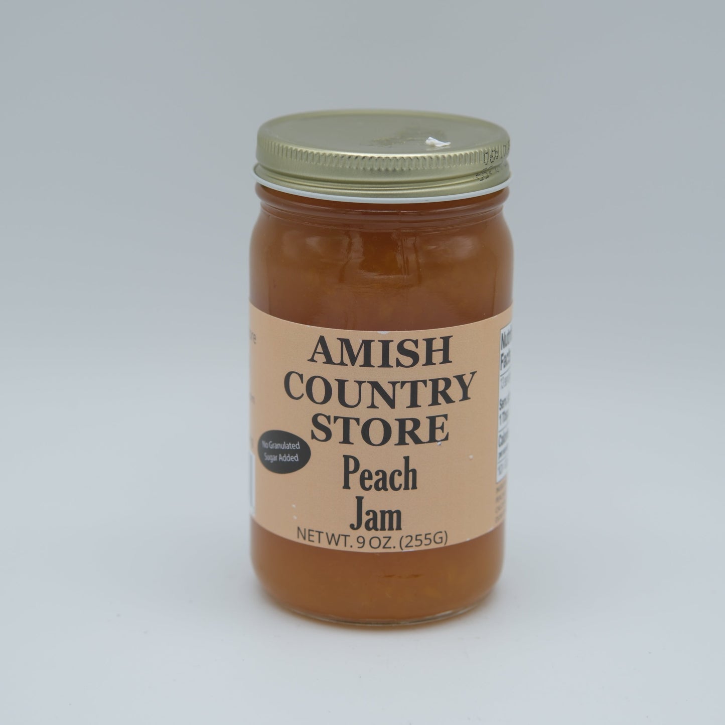Peach Jam | No Granulated Sugar Added Fruit Spread | 9 oz