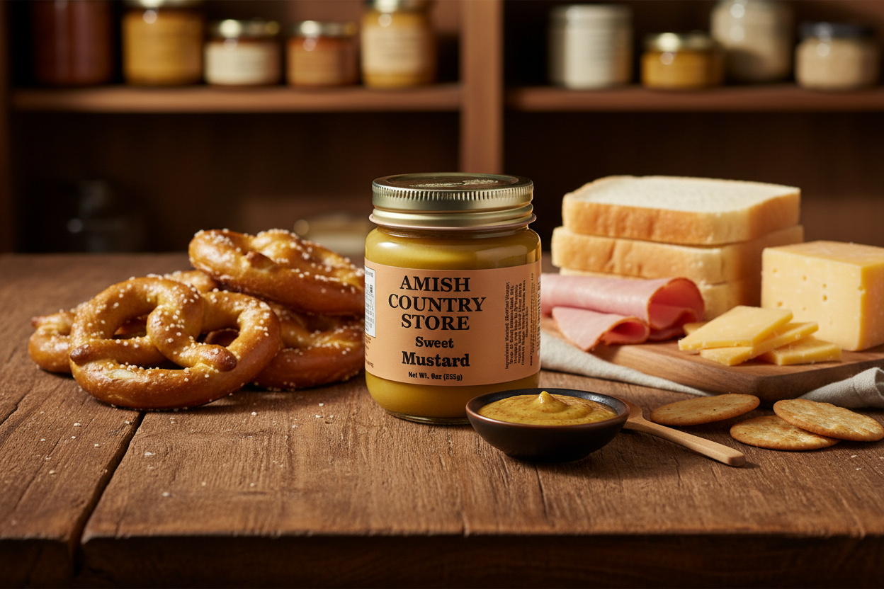 Sweet Mustard | Amish-Recipe Country Condiment | 9 oz