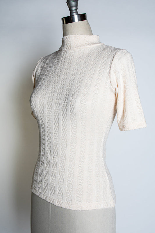Denise Top - Pointelle Sweater, Ivory *sale