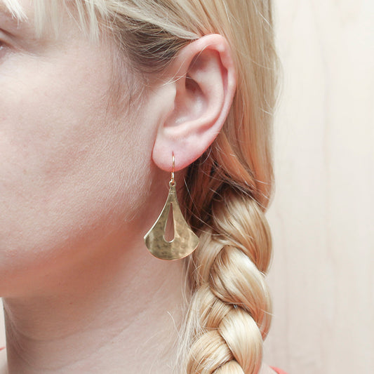 Cutout Gingko Leaf Wire Earring