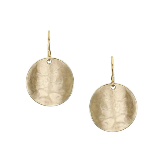 Curved Disc Wire Earring