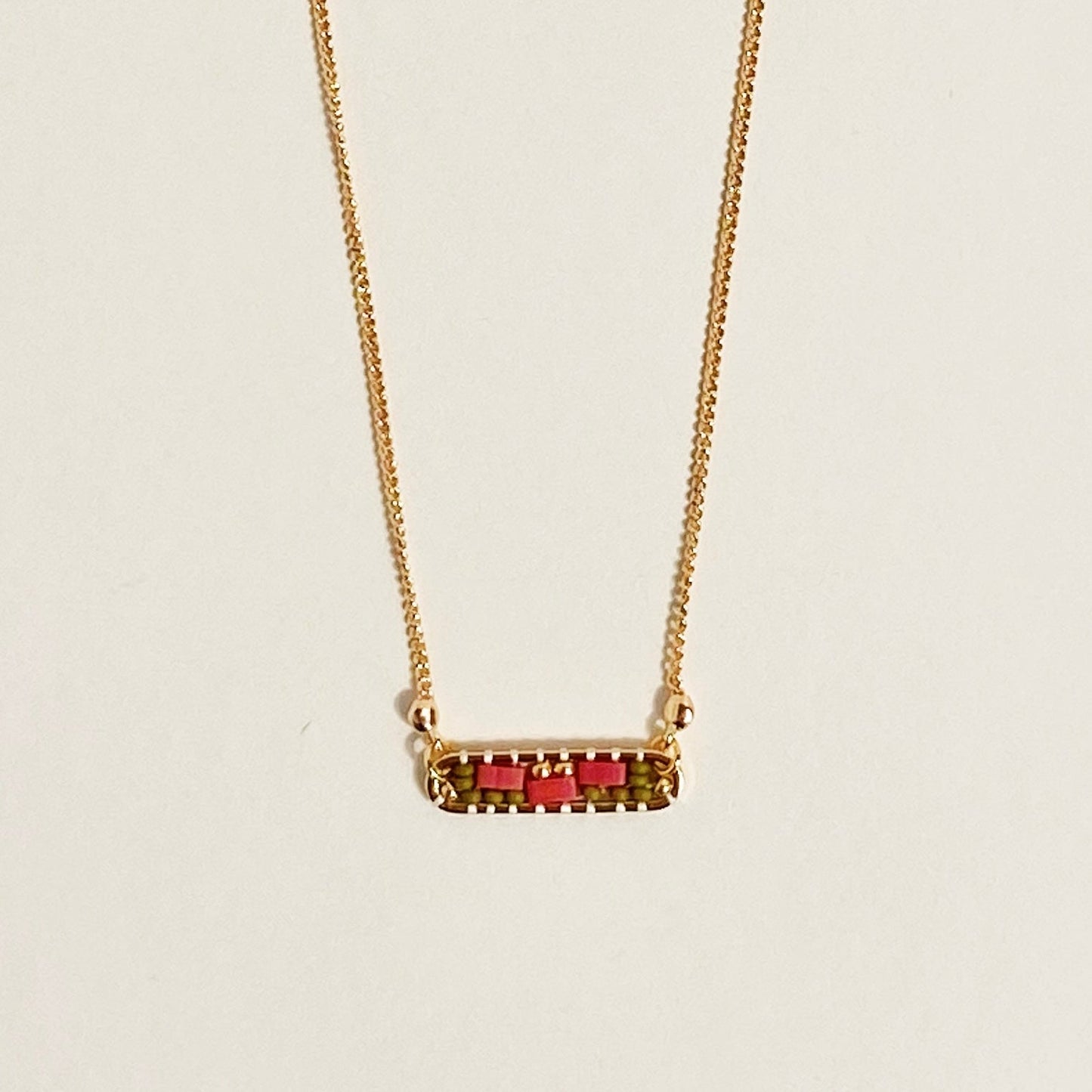Abstract Necklace in Hibiscus
