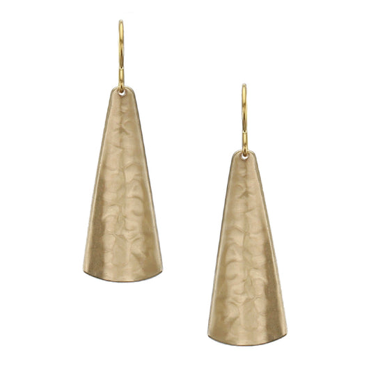 Curved Long Triangle Wire Earring