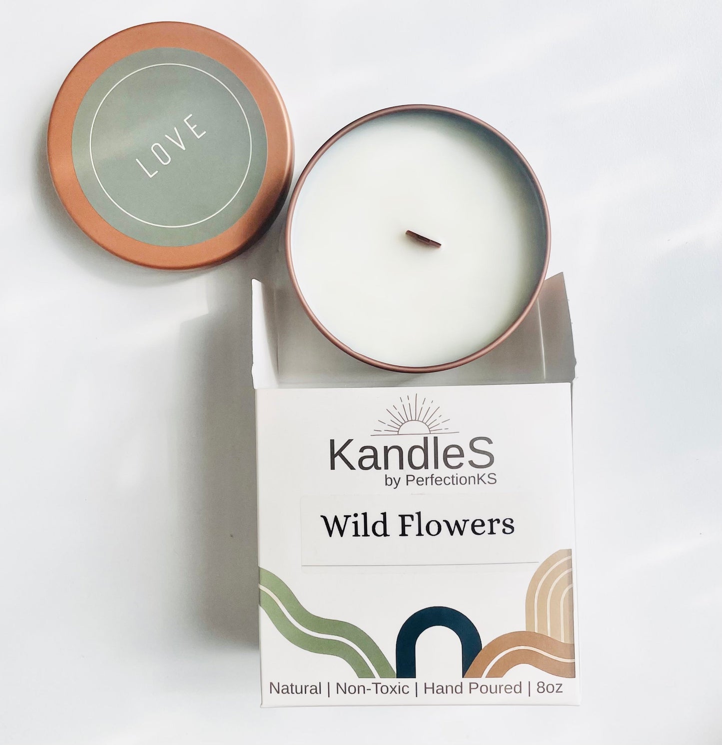 Wild Flower Oasis Luxury Candle | Eco-Friendly Clean-Burning Wooden Wick Candle