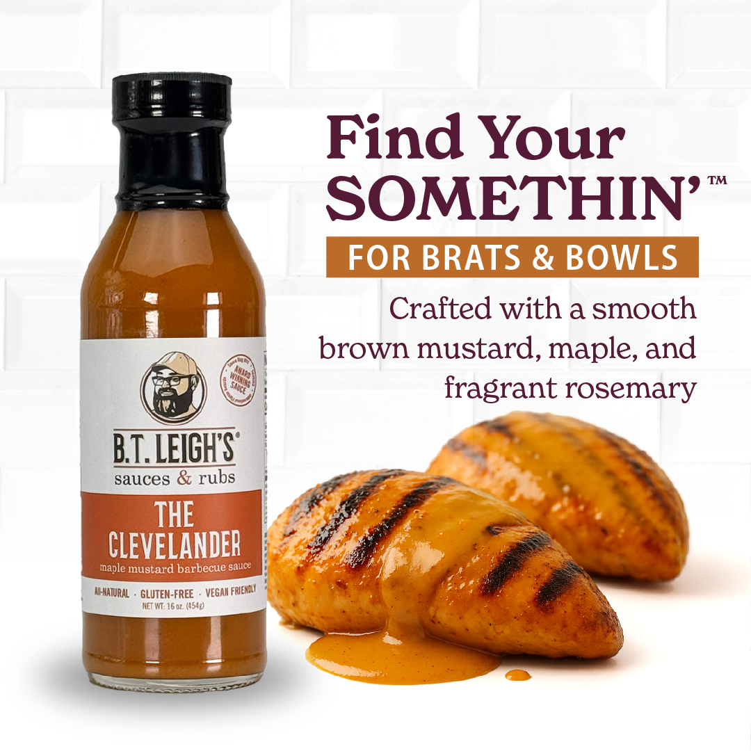 The Clevelander - Mustard Maple Rosemary Barbecue Sauce - 16 oz Bottle