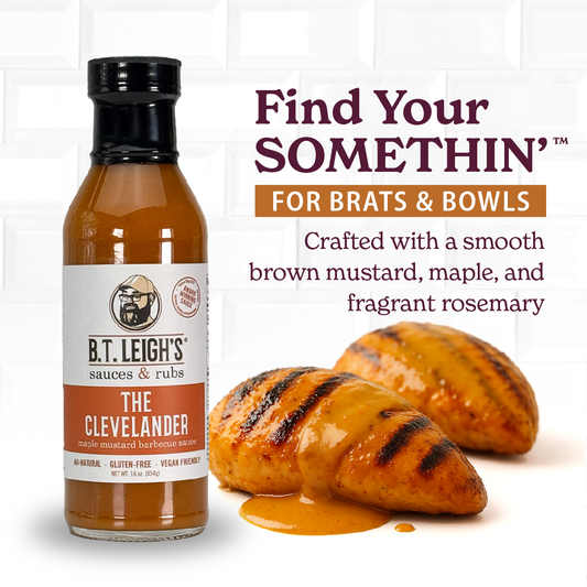 The Clevelander - Mustard Maple Rosemary Barbecue Sauce - 16 oz Bottle