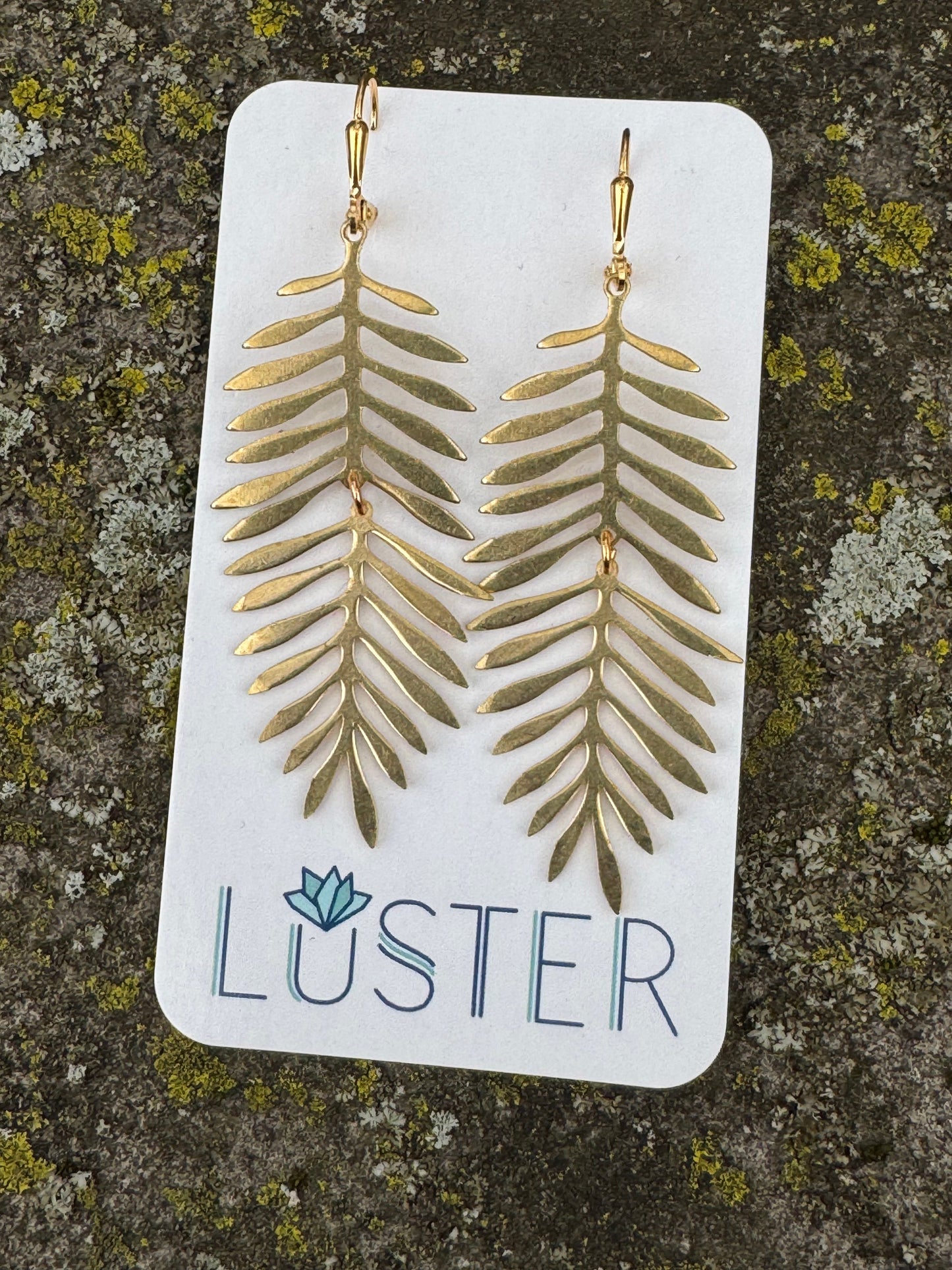 Tropical Palm Frond Earrings