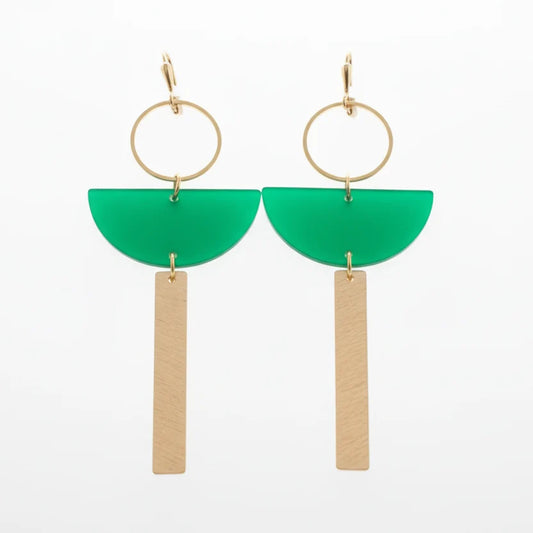 Brass + Acrylic Lightweight Earrings