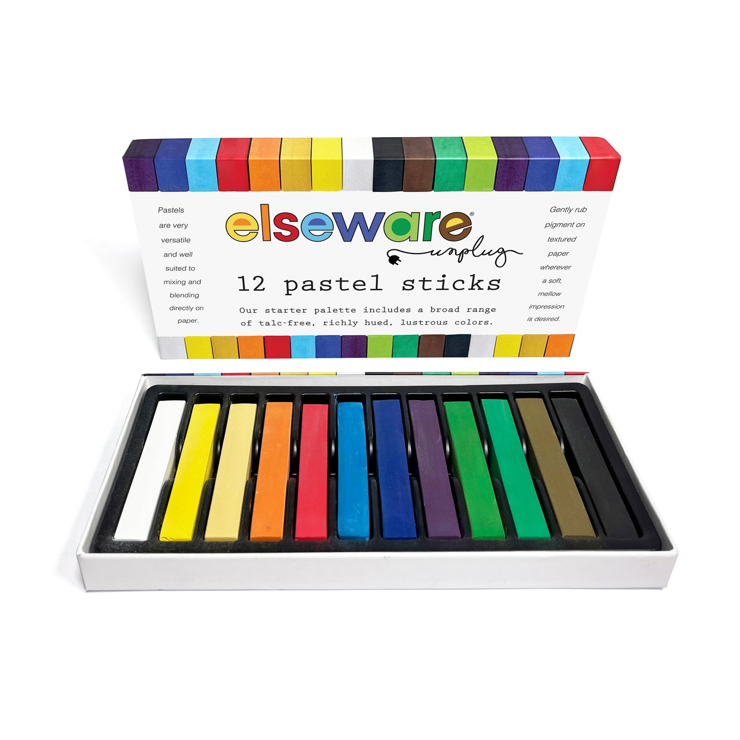 Pastel Sticks – Talc-Free – 12 Vibrant Colors