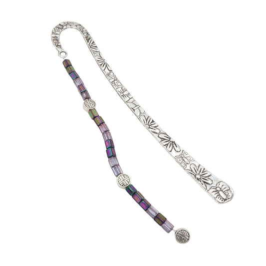 Bookmark - Shimmering Iris Purple Czech Glass
