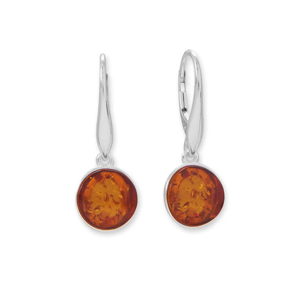 Baltic Amber Leverback Earrings