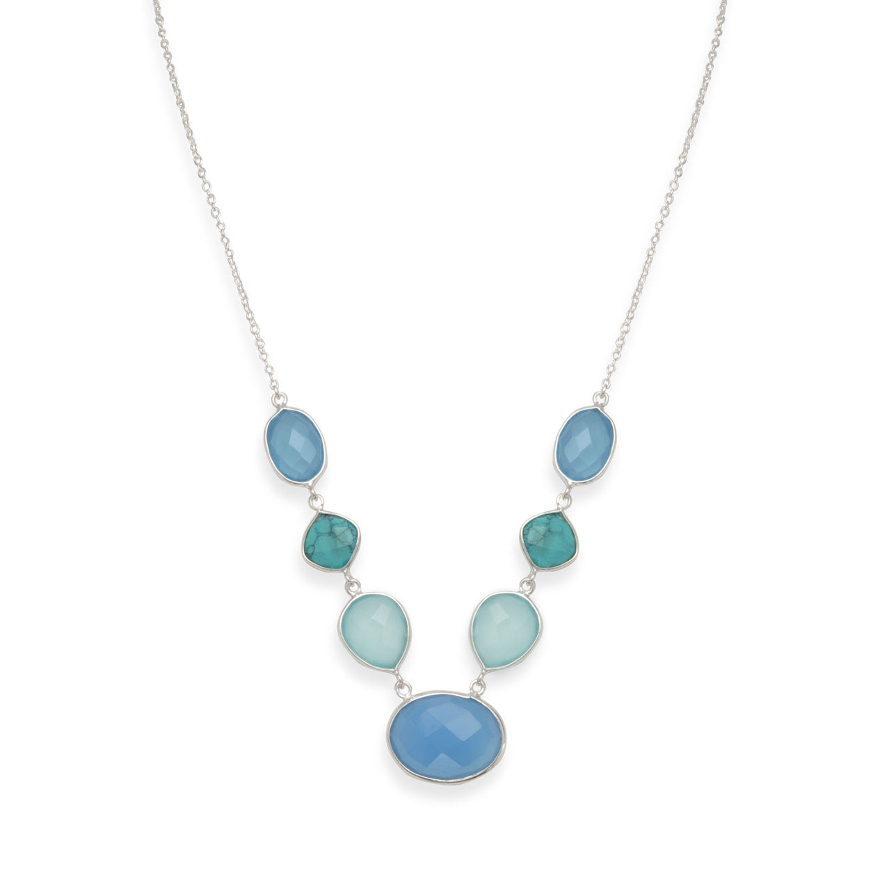 Turquoise & Chalcedony Necklace