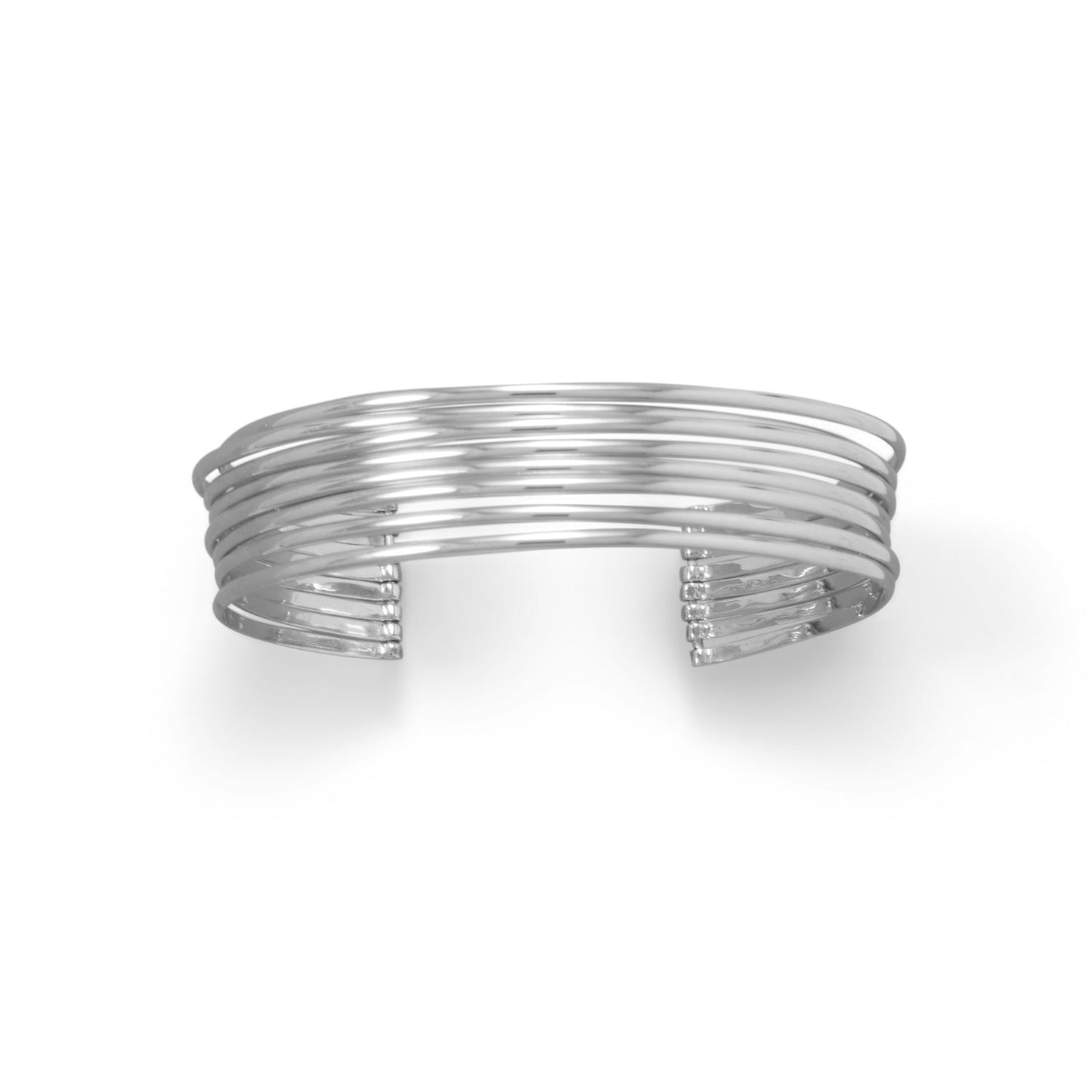 8 Row Sterling Silver Cuff