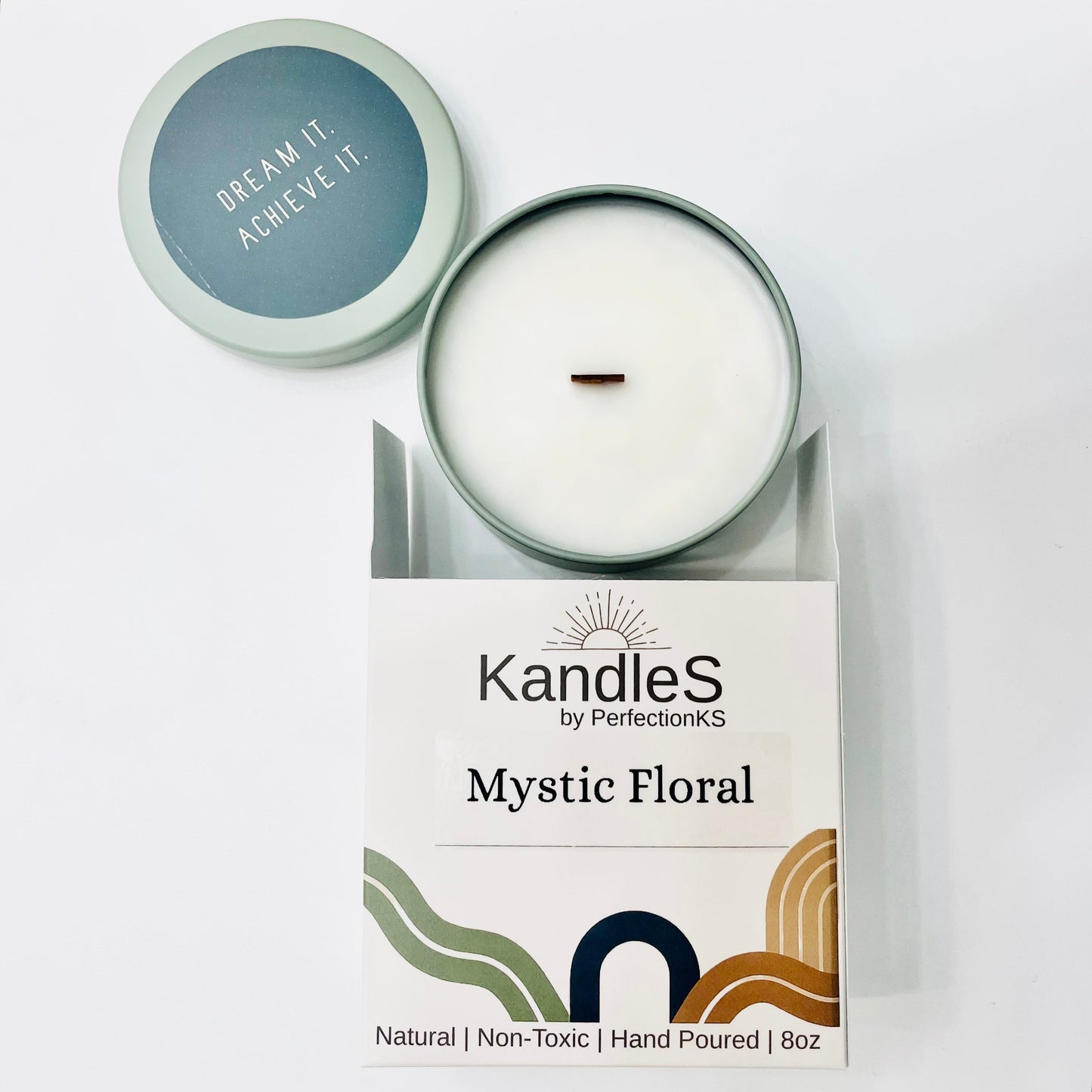 Mystic Floral Luxury Candle | Eco-Friendly Clean-Burning Wooden Wick Candle