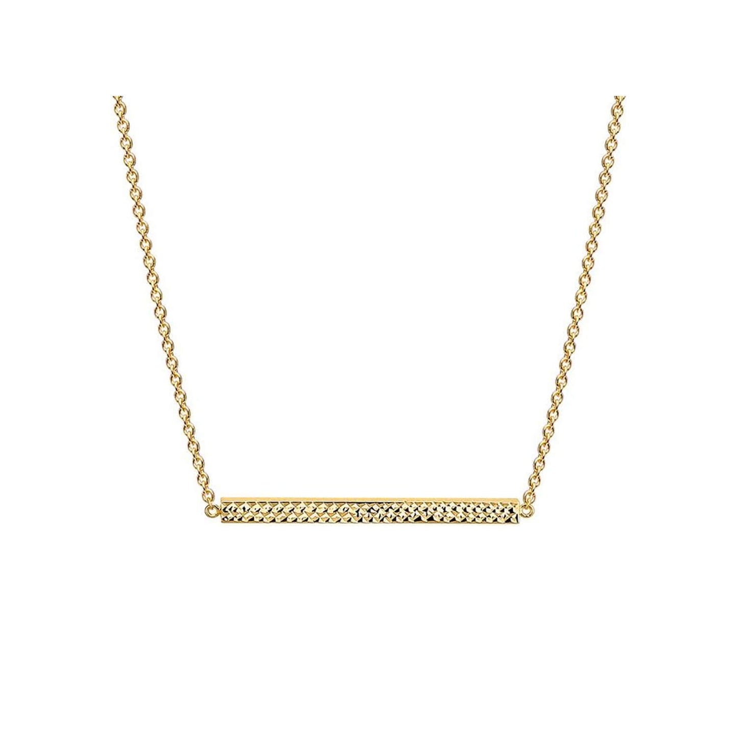 Diamond Cut Bar Necklace