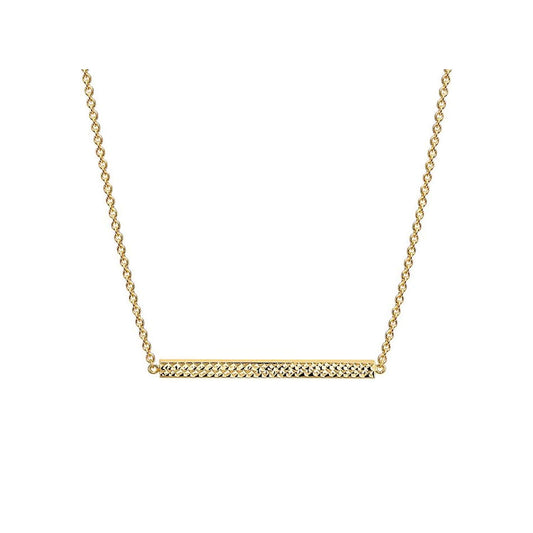 Diamond Cut Bar Necklace
