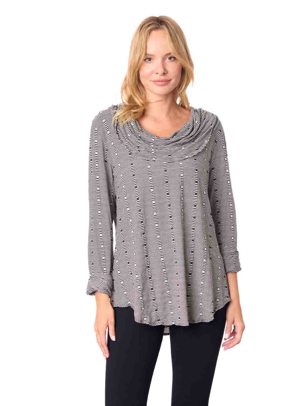 Tianello "Fianna"  French Knit "Koi" Cowl Tunic - XL