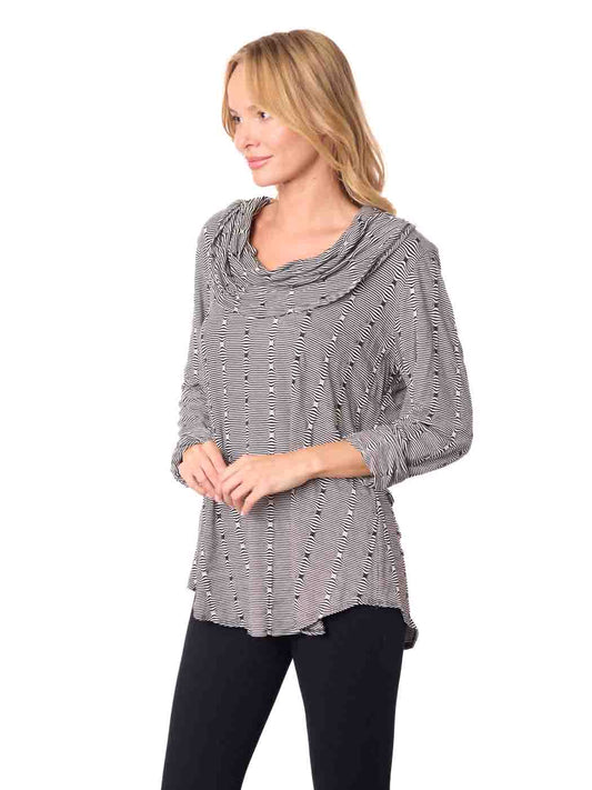 Tianello "Fianna"  French Knit "Koi" Cowl Tunic - XL