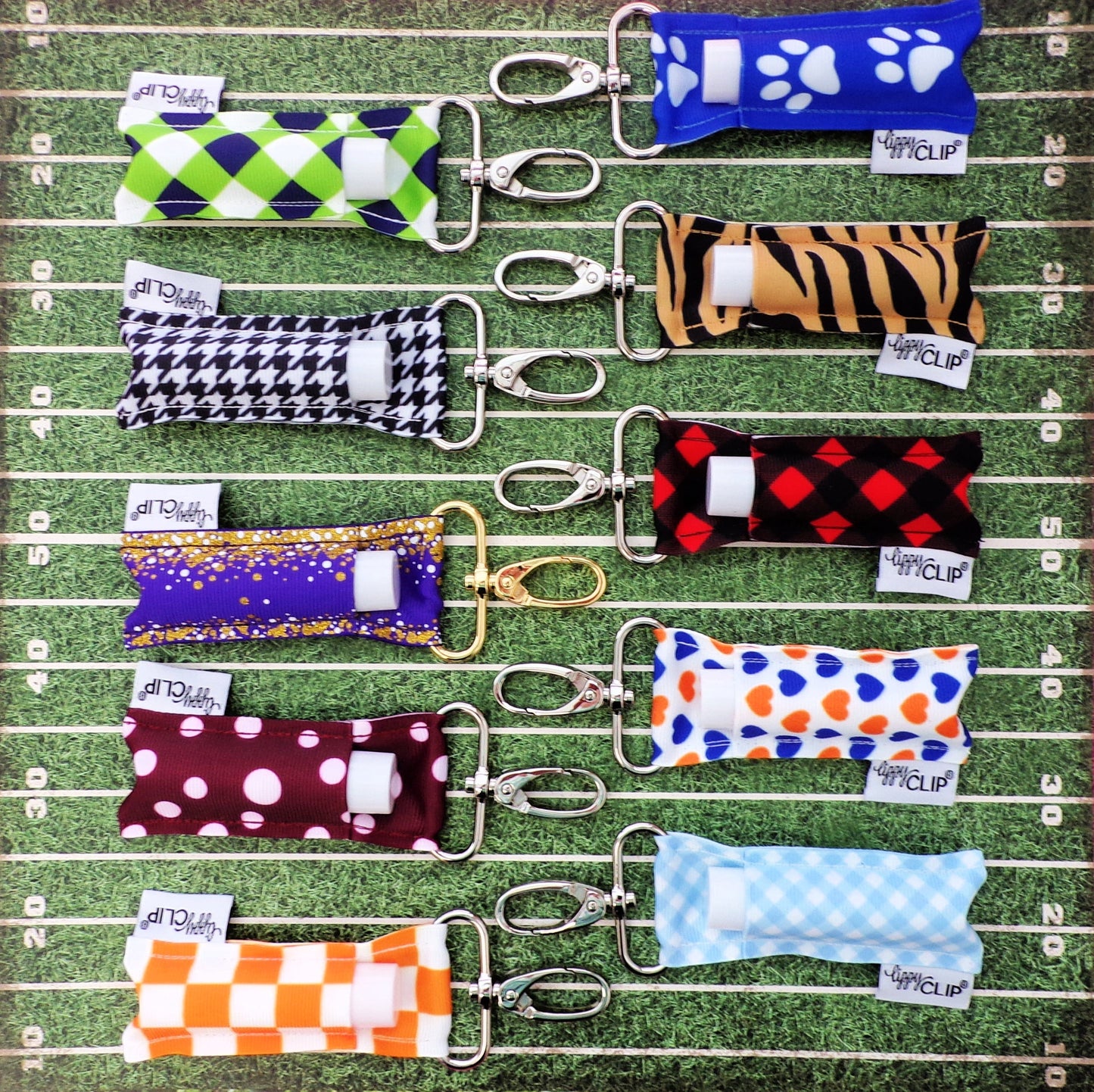 Purple and Gold Glitter LippyClip® Lip Balm Holder