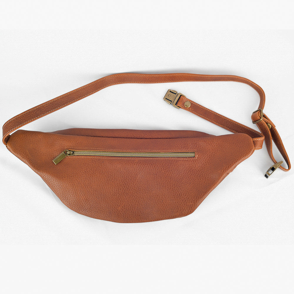 Crescent Leather Sling Bag