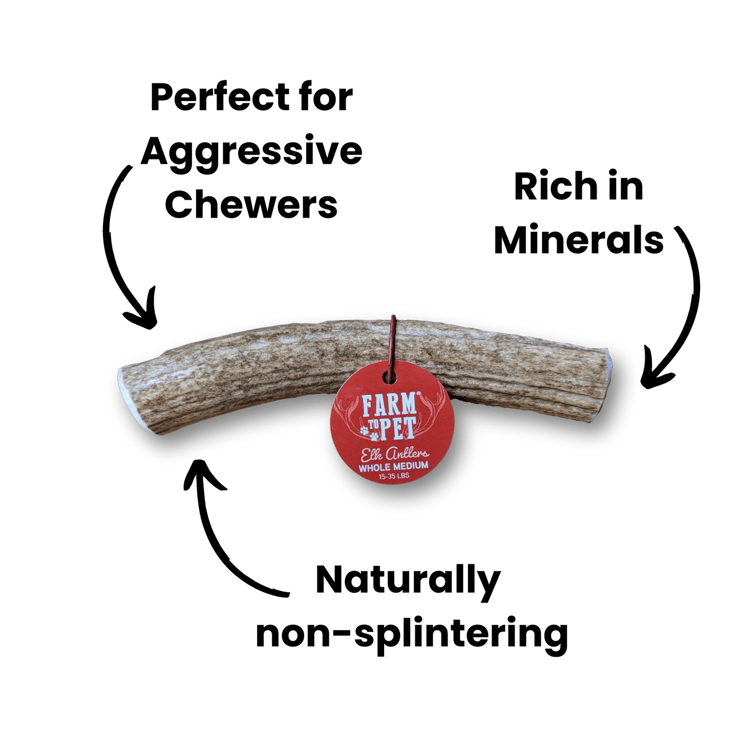 Whole Elk Antlers for Dogs | All-Natural Antler Dog Chews