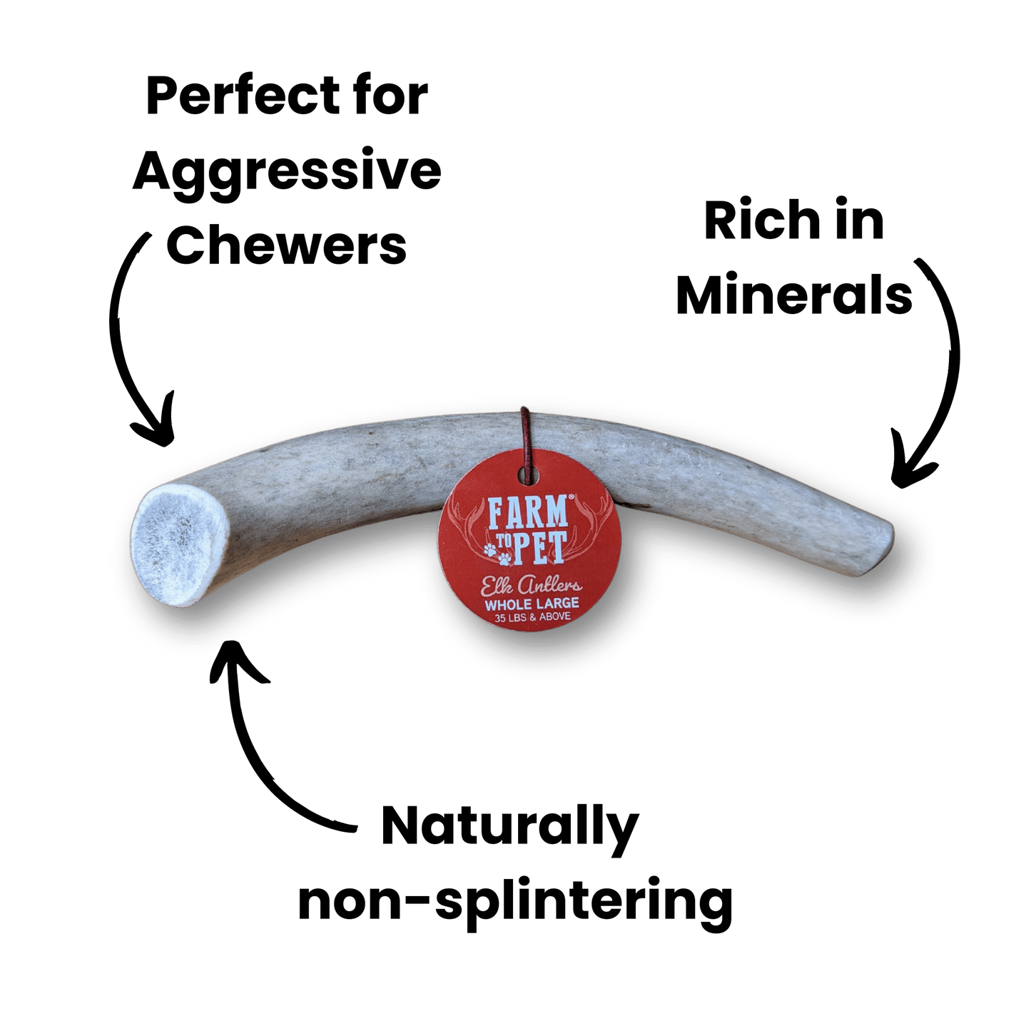 Whole Elk Antlers for Dogs | All-Natural Antler Dog Chews