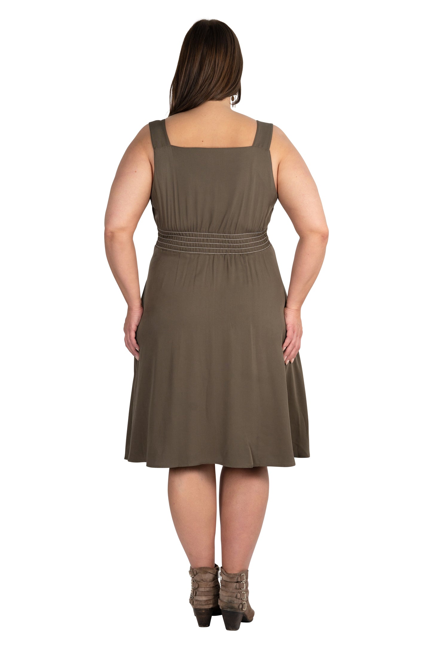 Sheet Dress in Olive Green
