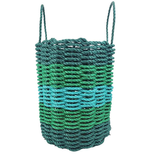 Five Stripe Rope Storage Basket Hunter Green, Green, Teal