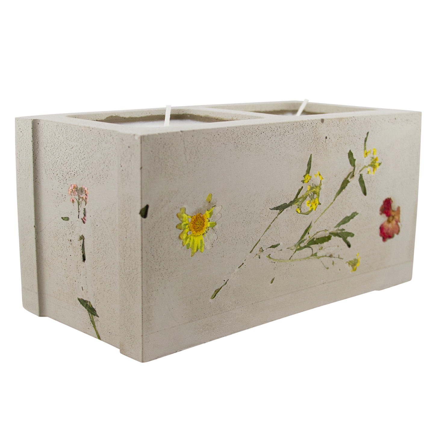 Flora Cinderblock Candle
