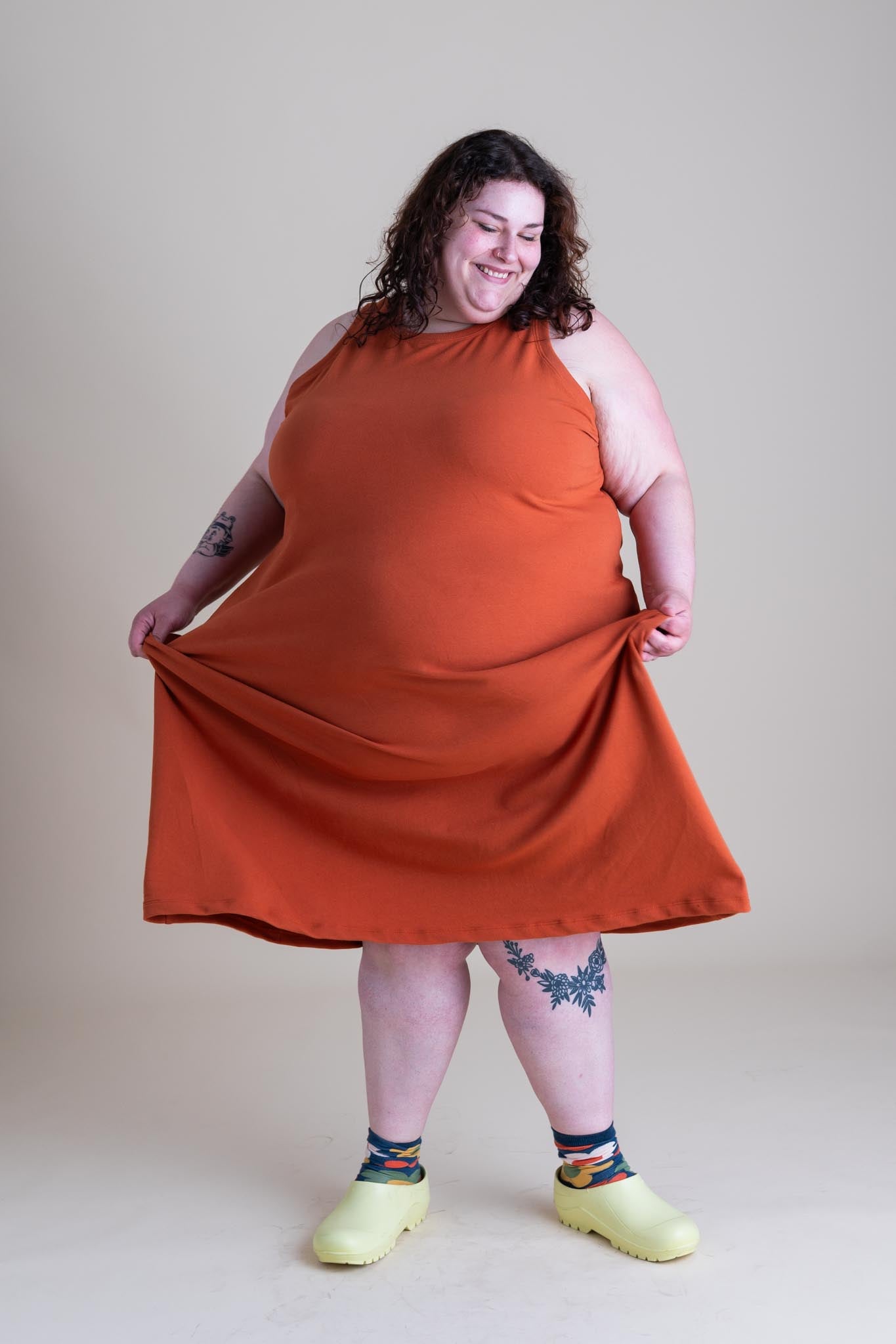 Serena Dress in Persimmon