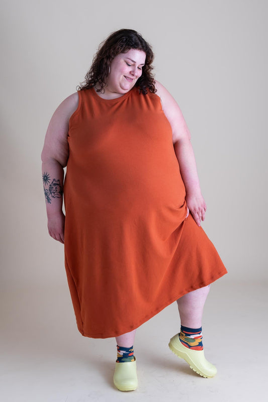 Serena Dress in Persimmon