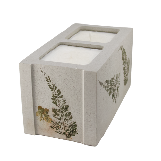 Flora Cinderblock Candle