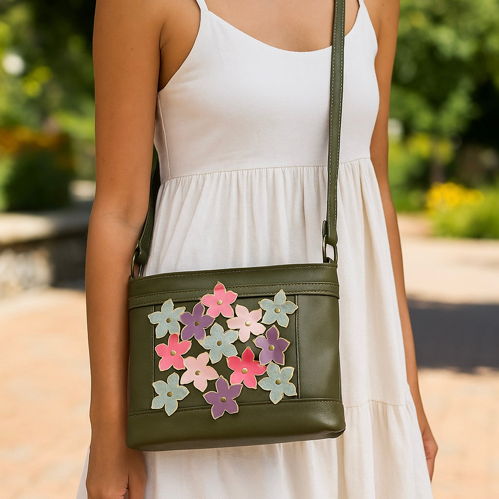 Archive Micro in Olive with Blossoms, RTS
