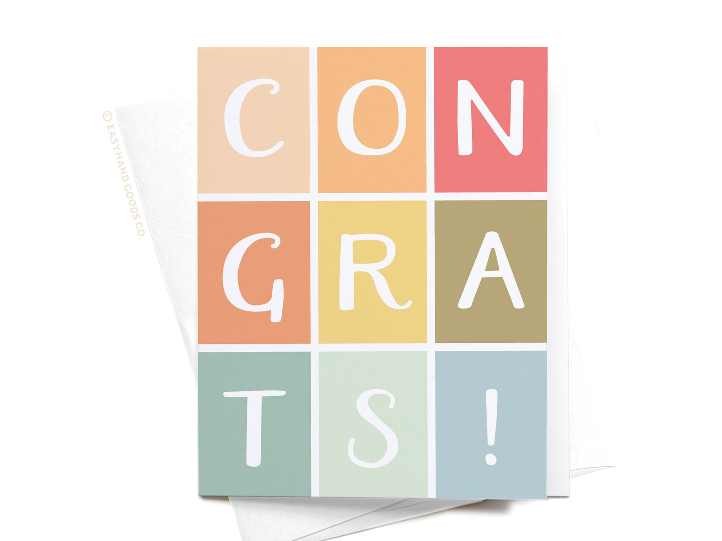 Congrats Colorblocks Greeting Card