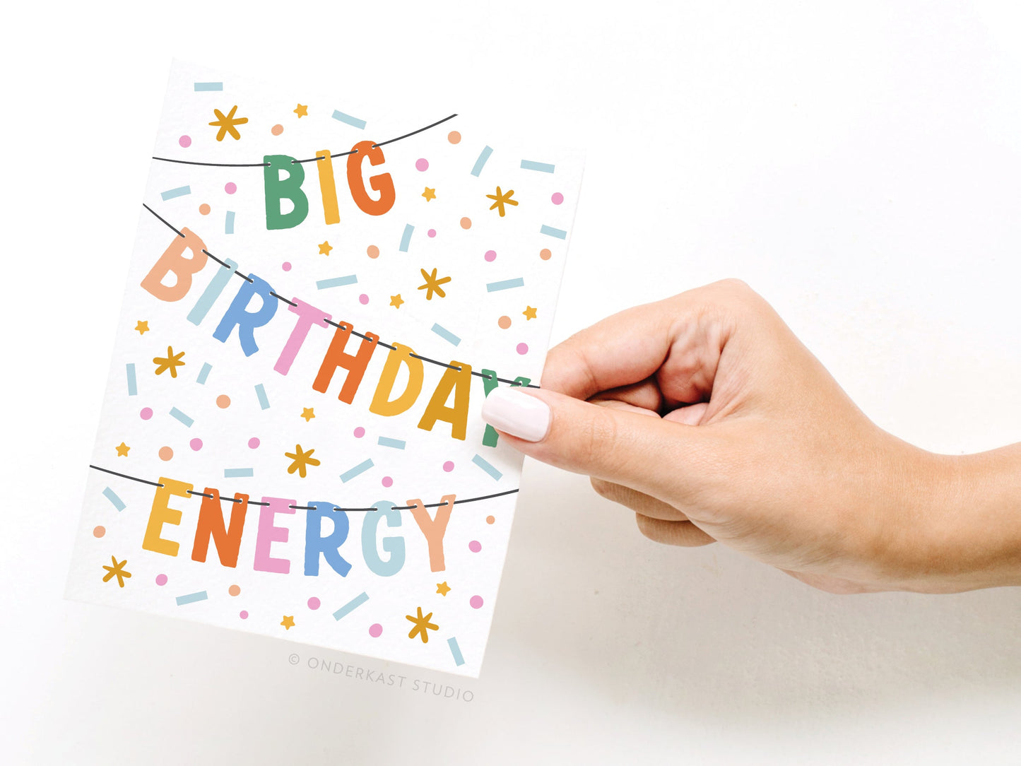 Big Birthday Energy Banner Greeting Card