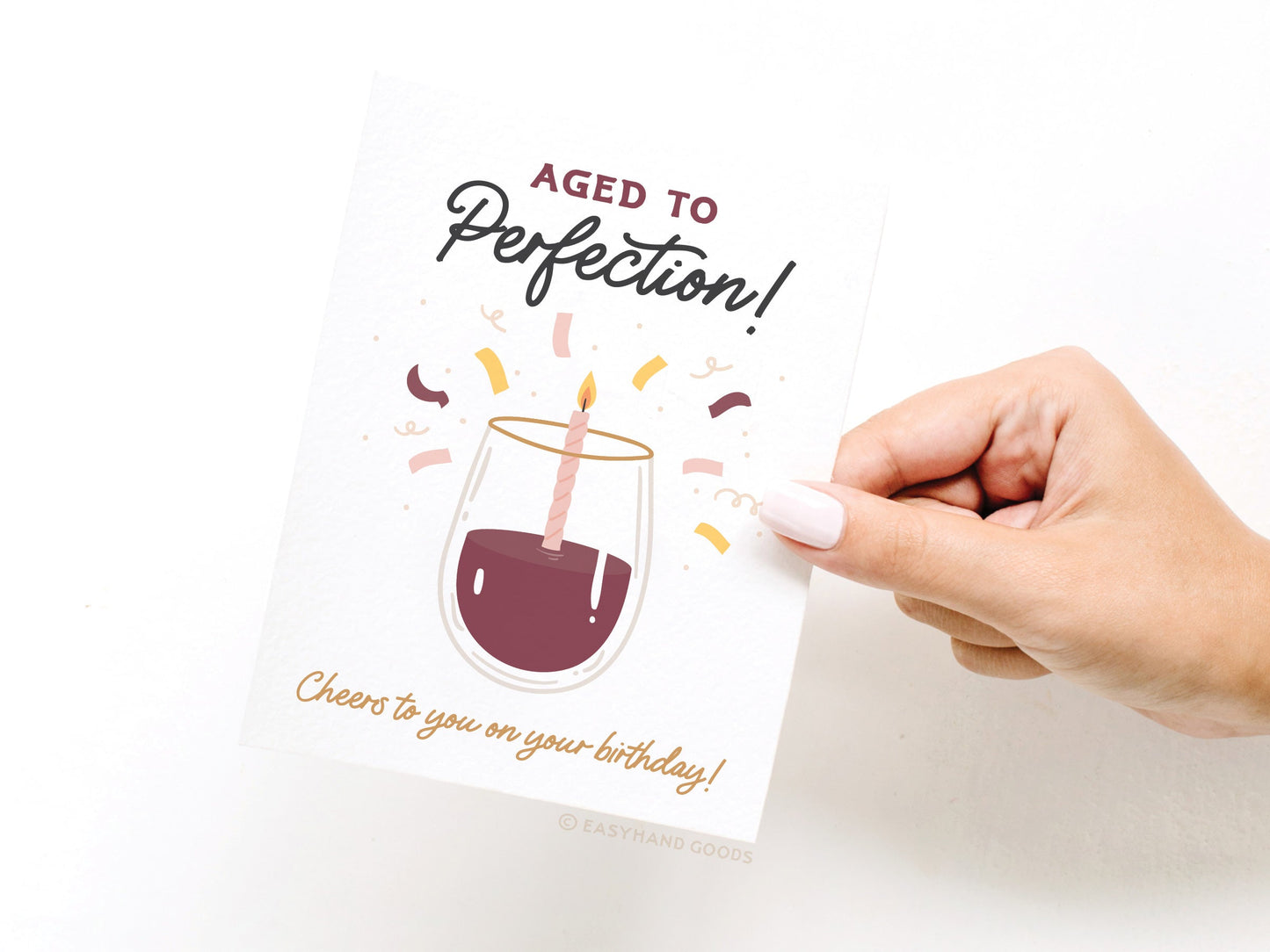 Aged to Perfection Wine Greeting Card