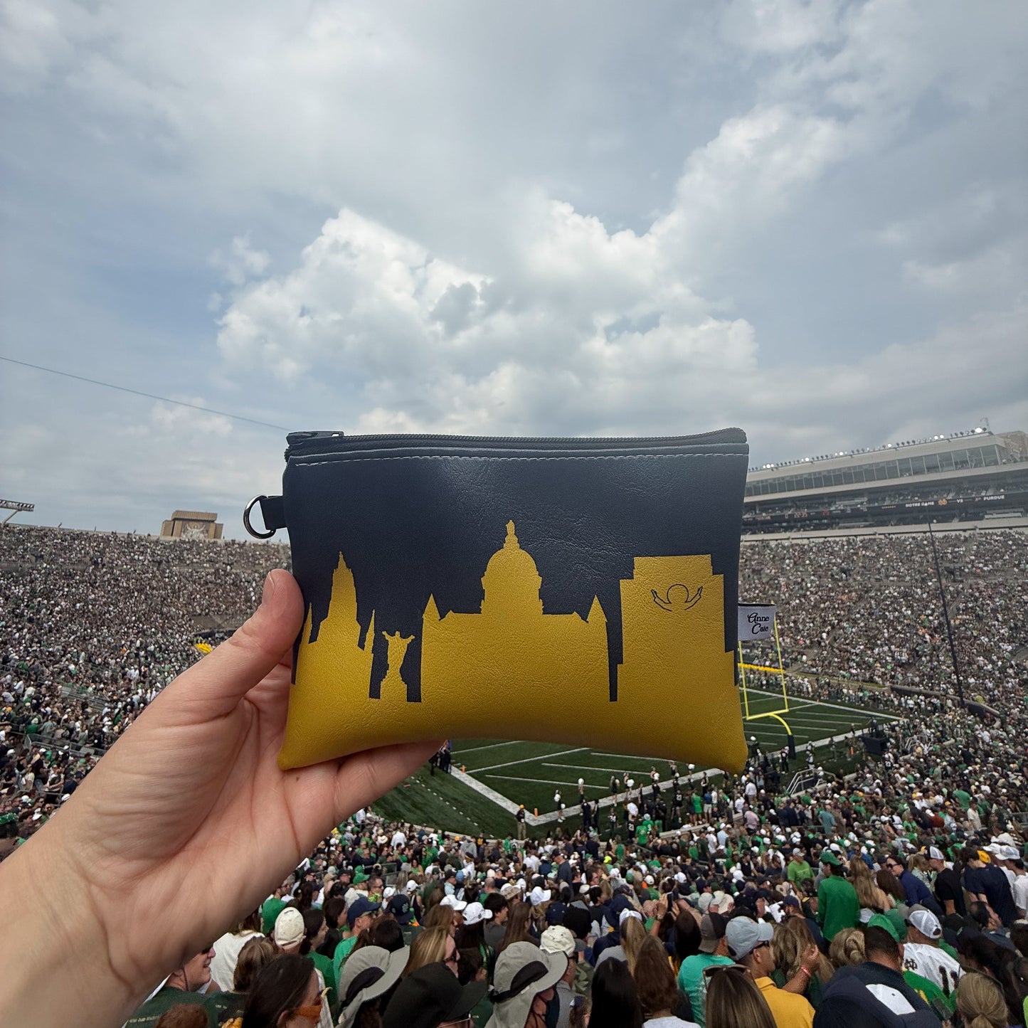 Collegiate Football Stadium Skyline Game Day Wristlet