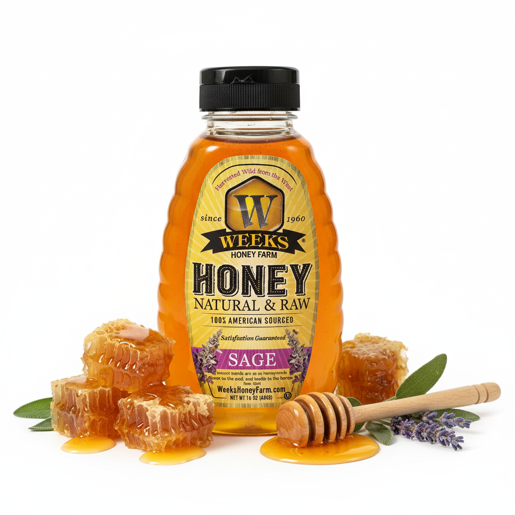 Raw Sage Honey | Rare California Wild Sage Blossom – Weeks Honey Farm